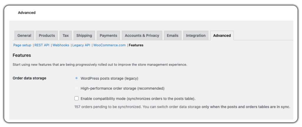 Captura configuración HPOS